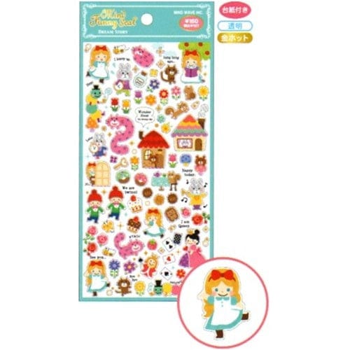 Mind Wave Dream Story Stickers with Golden Accents: Alice in Wonderland
