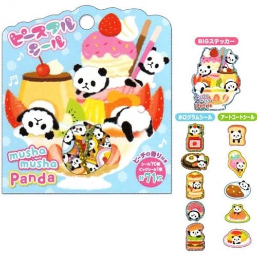 Mind Wave Musha Musha Panda Ice Cream 71-Piece Sticker Sack