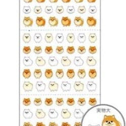 Mind Wave One Point Seal Stickers: (A) Kitties & (B) Pomerania Puppies