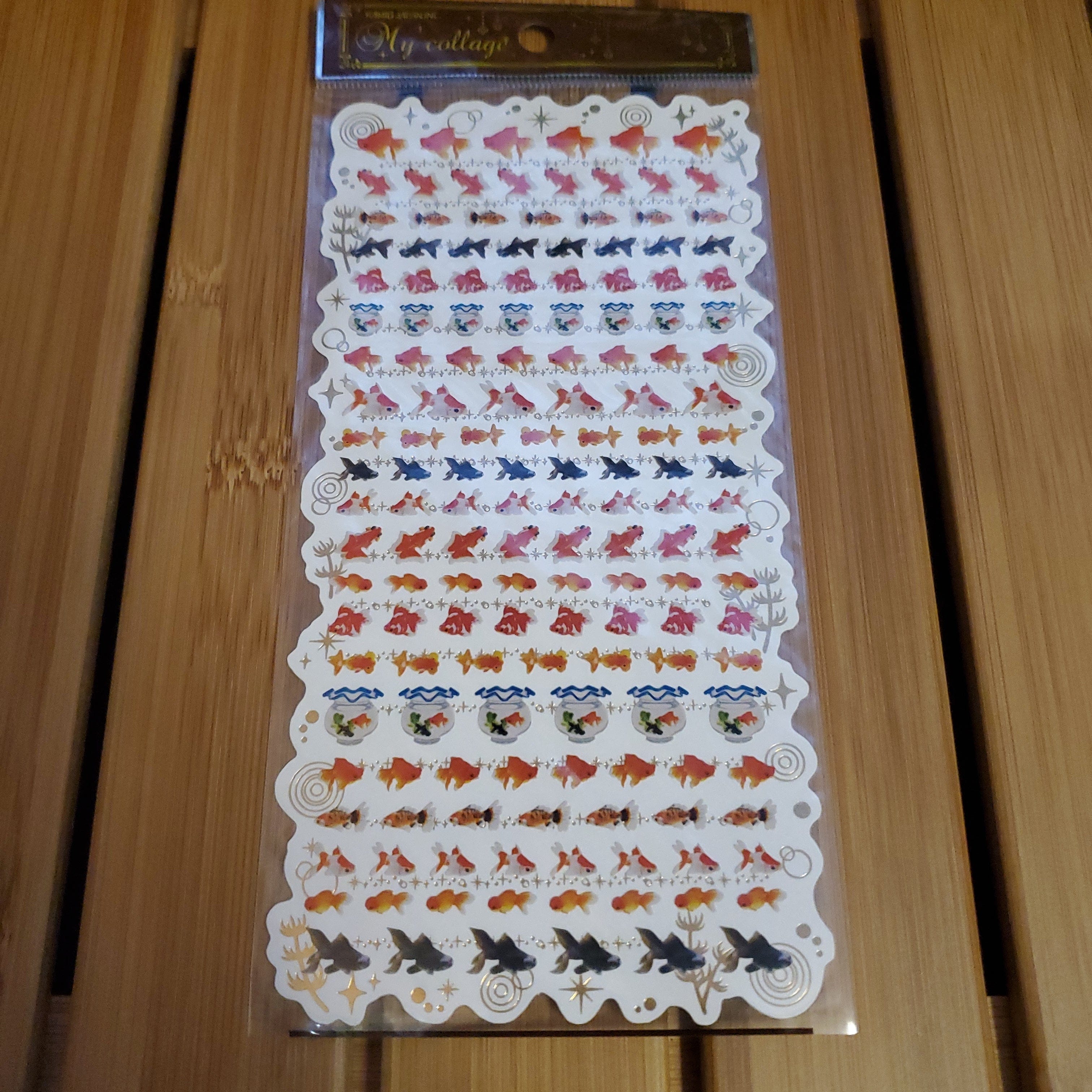 Kawaii Import My Collage Gold Fish Stickers Kawaii Gifts 4991277443200