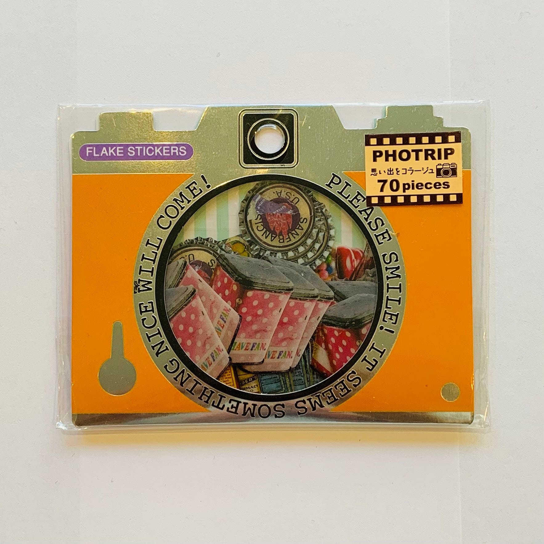 Kawaii Import Photrip 70-Piece Sticker Sack: Retro Groceries Kawaii Gifts 4530344813364