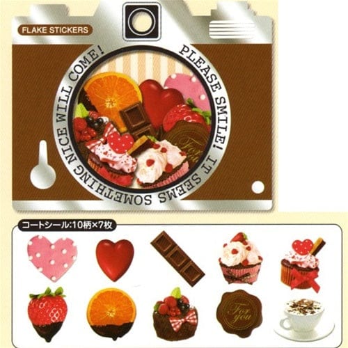 Q-Lia 70-Piece Sack Sticker Sack: Chocolate & Fruits