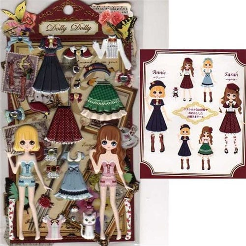 Q-Lia Dolly Dolly Colorforms Stickers with Jewels: Annie & Sarah