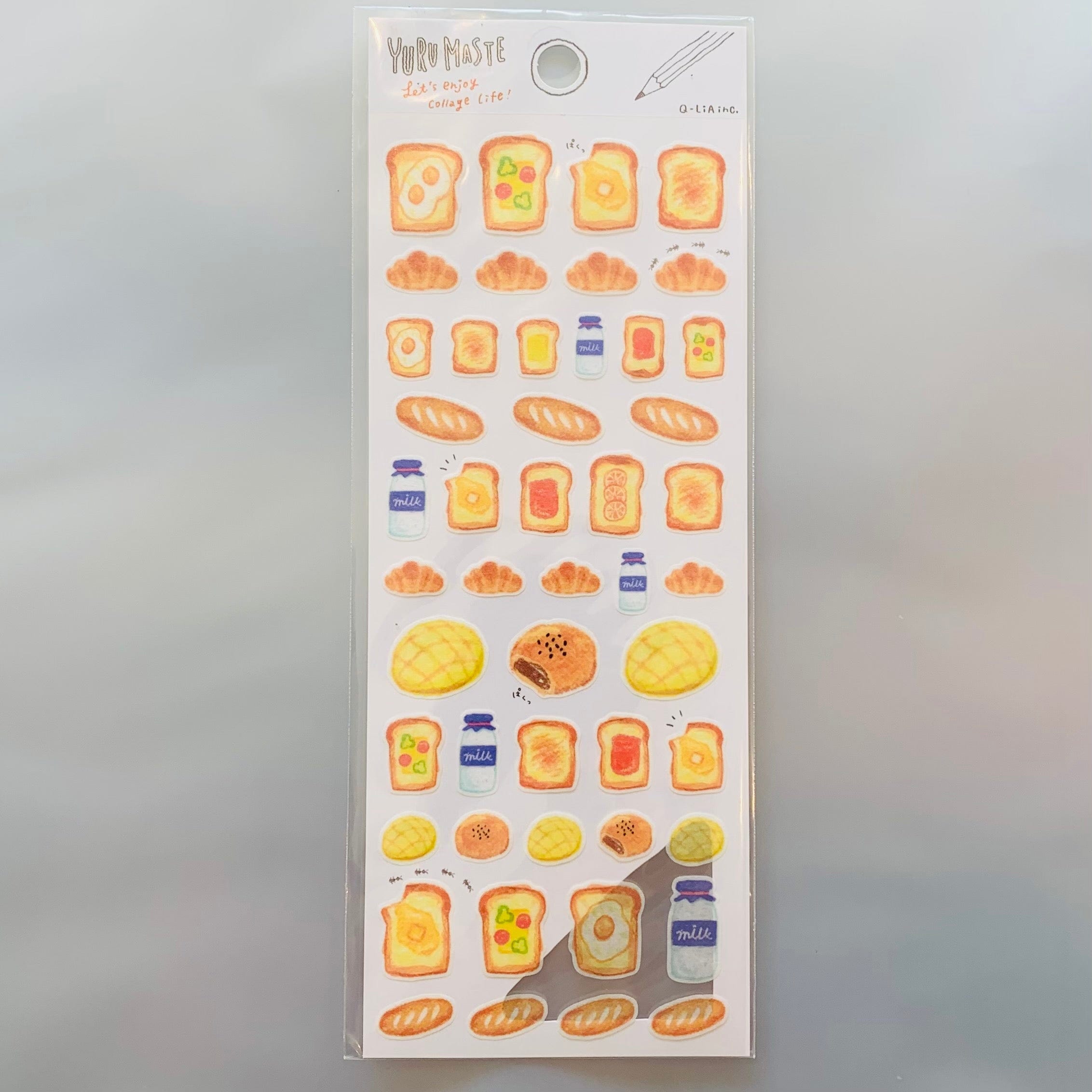 Kawaii Import Q-Lia Eggs & Skillet Transparent Plastic Stickers: (C) Eggs & Skillet Kawaii Gifts 4530344014228