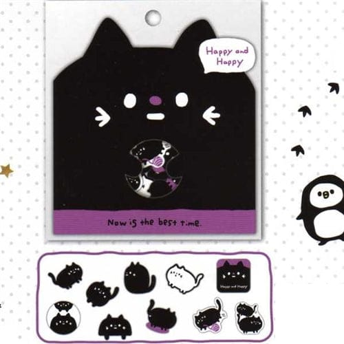 Q-Lia Happy and Happy Kitty 70-Piece Sticker Sack