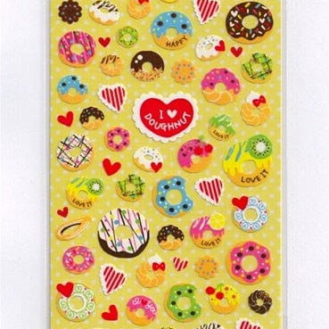 Q-Lia I Heart Doughnut Stickers