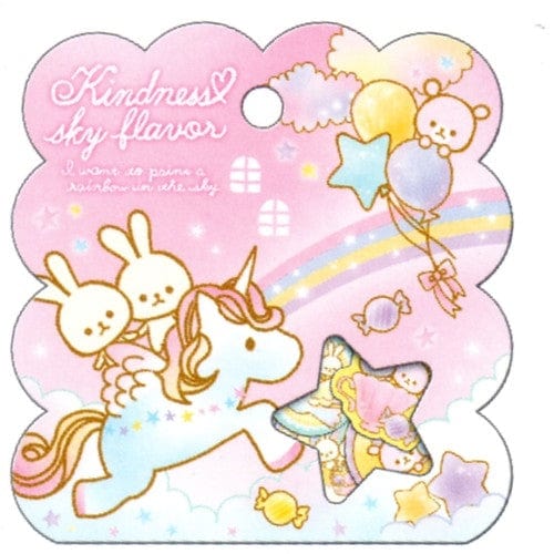 Q-Lia Kindness Sky Flavor Unicorn & Bunnies 50-Piece Sticker Sack