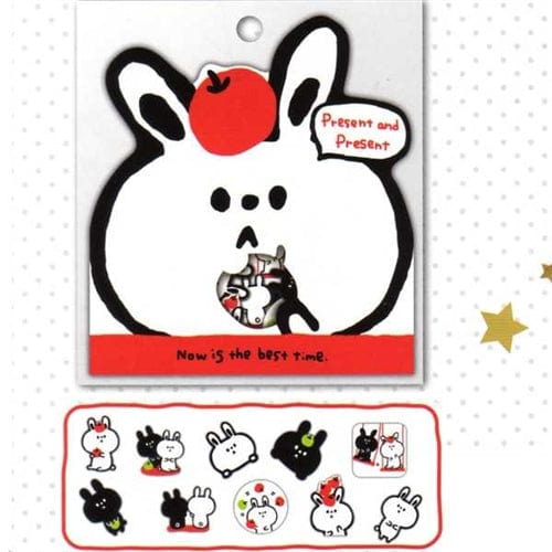 Q-Lia Present and Present Bunny 70-Piece Sticker Sack