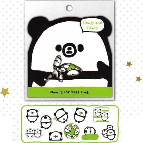 Q-Lia Slowly and Slowly Panda 70-Piece Sticker Sack