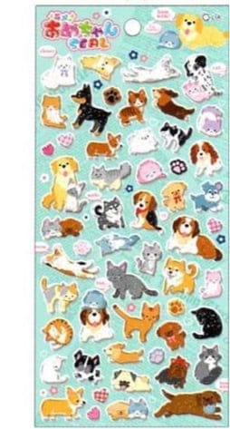 Q-Lia Sparkly Epoxy Stickers: Smile Animals (A)