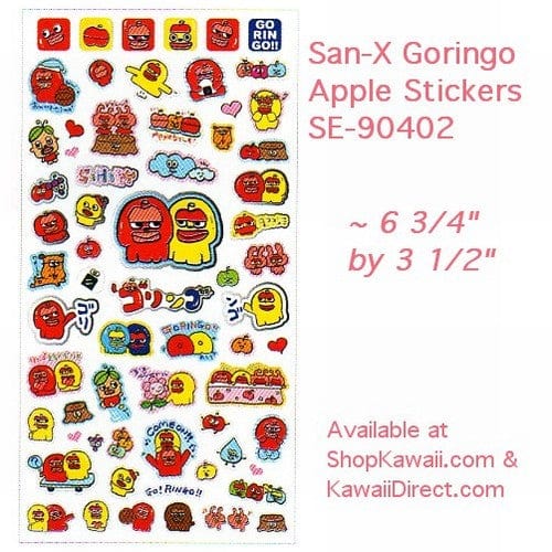 San-X Goringo Apple Stickers: 2