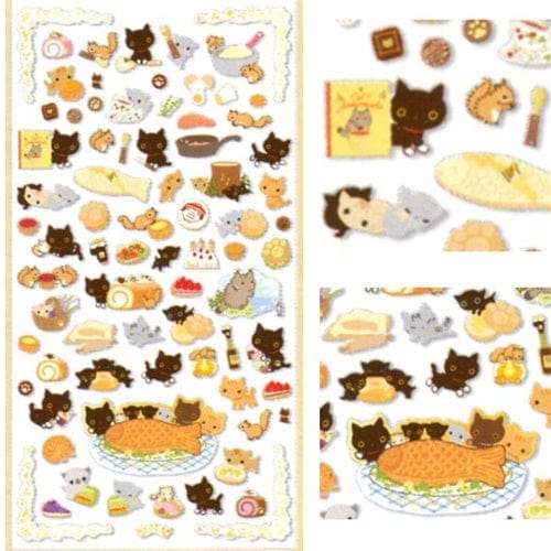 San-X Kutusita Nyanko Mountain Cat Stickers: 2