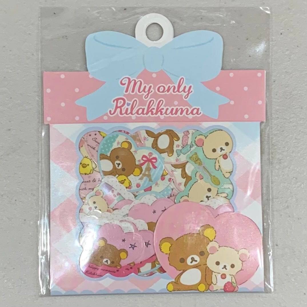 Kawaii Import San-X My Only Rilakkuma 60-Piece Sticker Sacks (B) Blue Ribbon Kawaii Gifts 4974413593229
