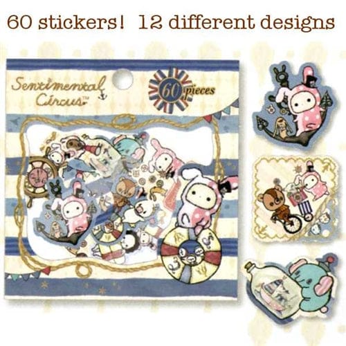 San-X Sentimental Circus Sailor 60-Piece Sticker Sack: 2