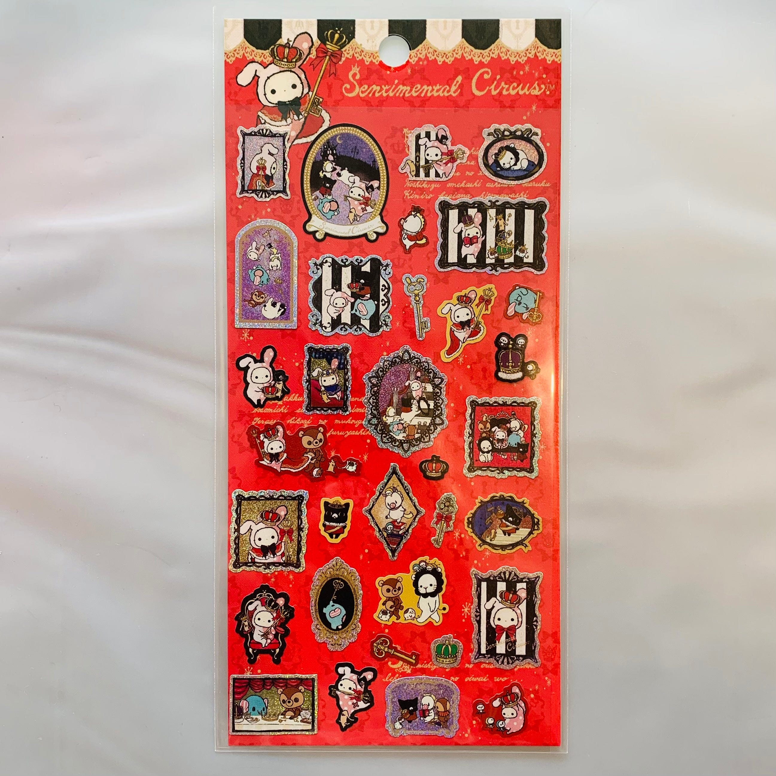Kawaii Import San-X Sentimental Circus Secret Anniversary Stickers: Red Kawaii Gifts 4974413611701