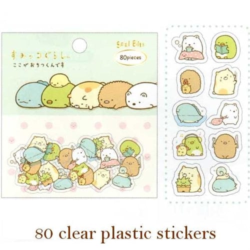 San-X Sumikko Gurashi 80-Piece Clear Sticker Sack