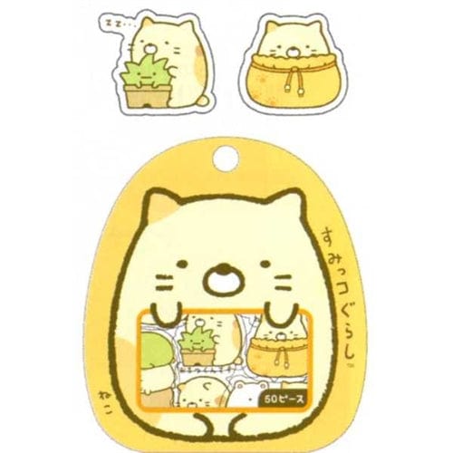 San-X Sumikko Gurashi "Things in the Corner" 50-Piece Sticker Sack: Cat