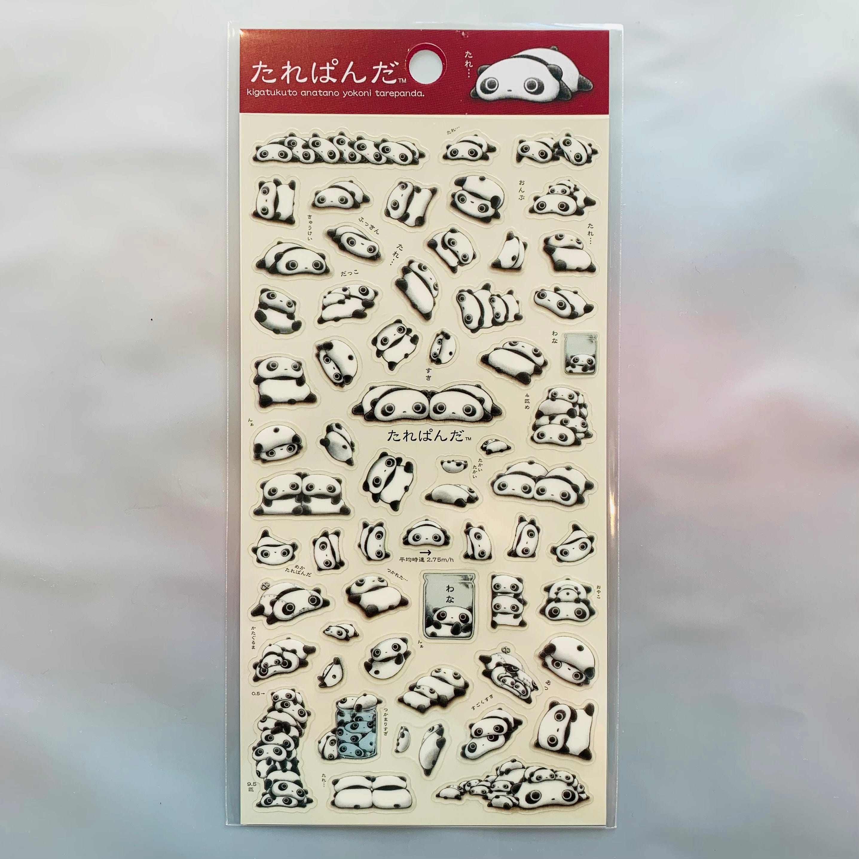 Kawaii Import San-X Tarepanda 15th Anniversary Stickers (A) White Kawaii Gifts 4974413632539