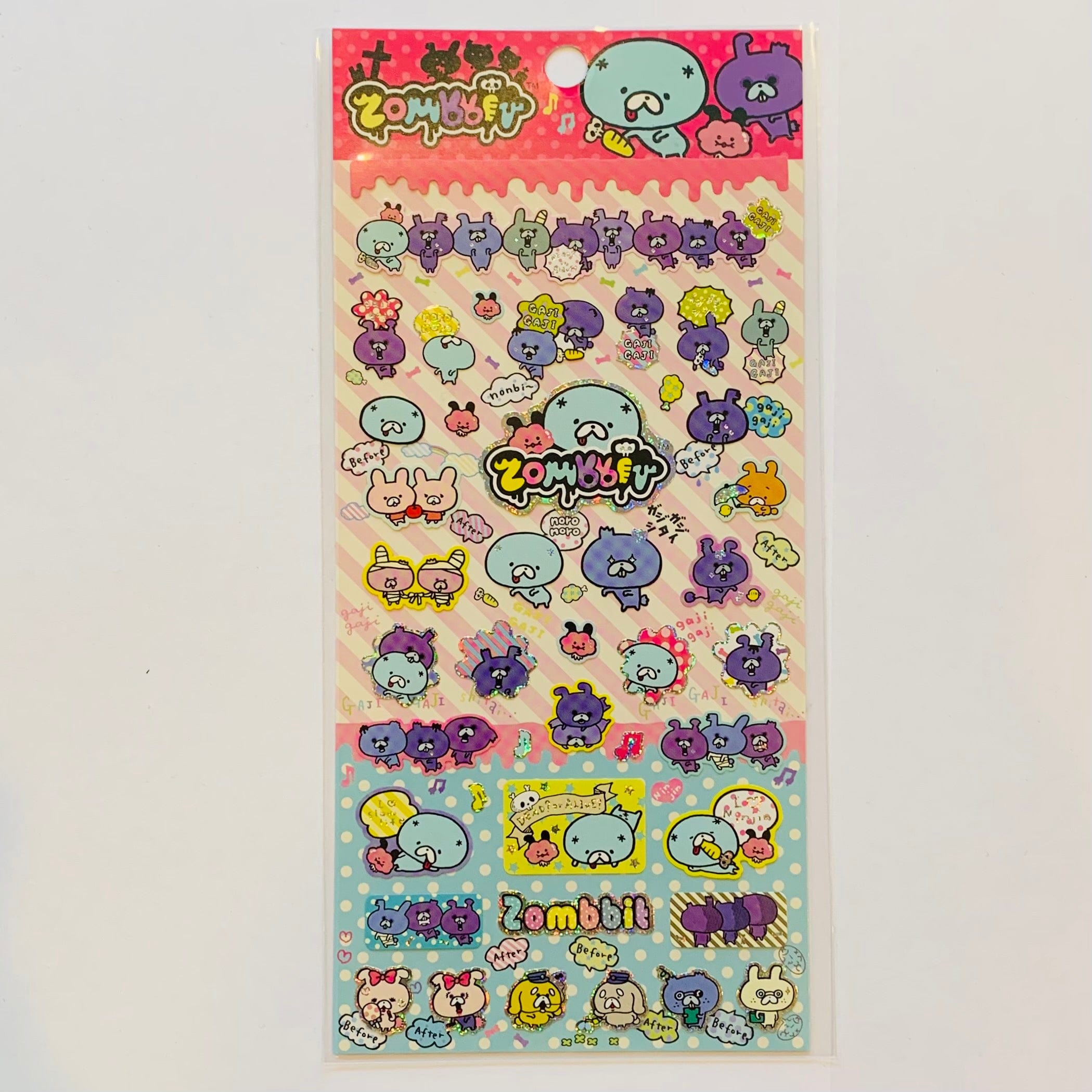 Kawaii Import San-X Zombbit Stickers (A) Kawaii Gifts 4974413609524