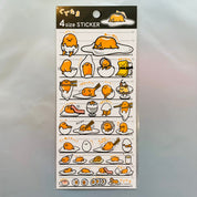 Kawaii Import Sanrio Japan 4-Size Stickers: Gudetama & Kirimi Chan (A) Gudetama Kawaii Gifts 4991277120132