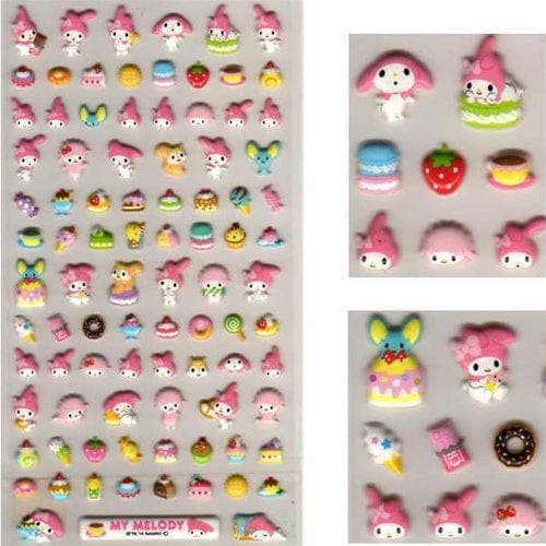 Sanrio Japan My Melody Bakery Puffy Marshmallow Stickers