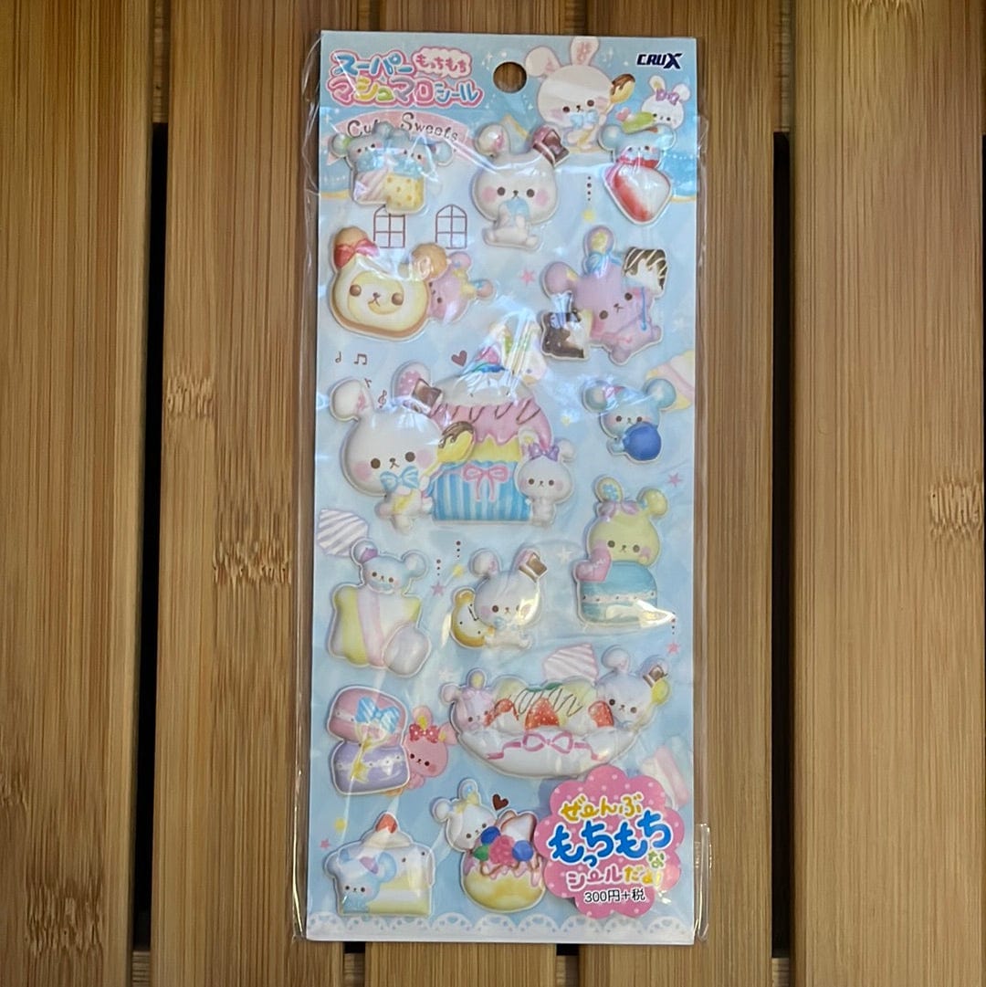 Kawaii Import Super Mochi Mochi Bunny Marshmallow Stickers Kawaii Gifts 4935124053686