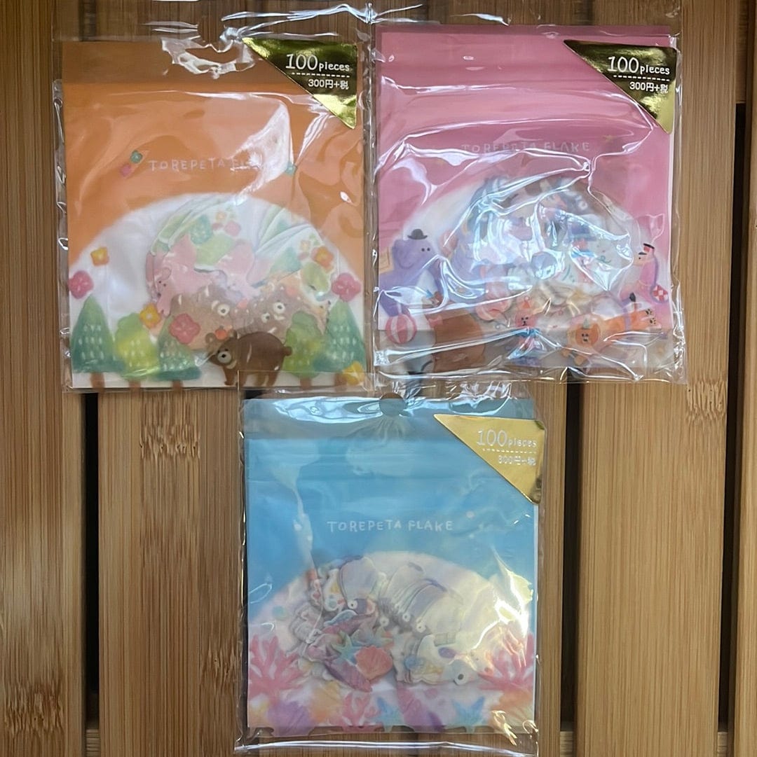 Kawaii Import Torepeta Flake Animal Sticker Set Kawaii Gifts