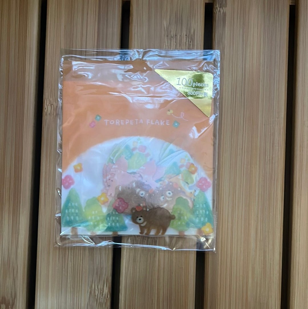 Kawaii Import Torepeta Flake Animal Sticker Set Forest Animals Kawaii Gifts 4935124054003