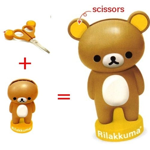 San-X Rilakkuma Scissors with Stand: Relax Bear
