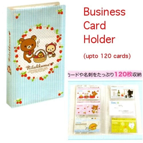 San-X Rilakkuma Strawberries Business Card Holder Folder