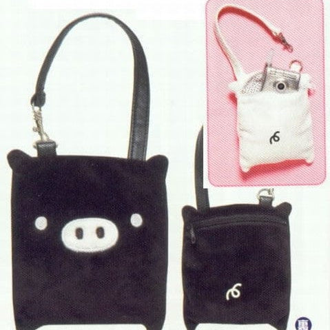 San-X Monokuro Boo Portable Electronics Holder: Black Piggy