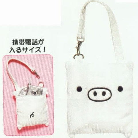 San-X Monokuro Boo Portable Electronics Holder: White Piggy