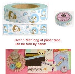 Kawaii Import Kireizukin Seikatu Raccoon Deco Tape: Vanilla Kawaii Gifts 4974413520287