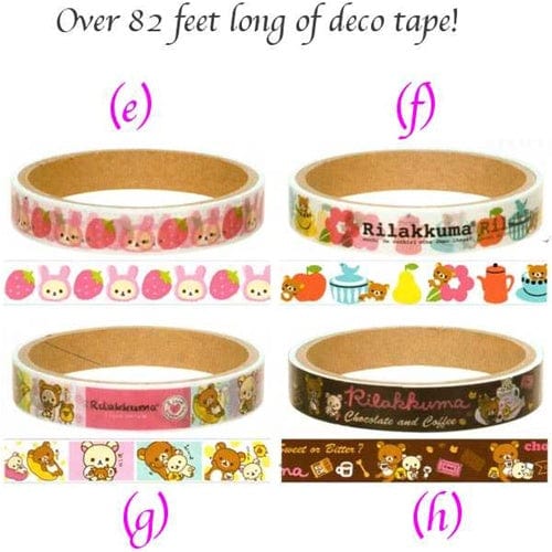 San-X Rilakkuma Relax Bear Decorated Tape: I Love Gyu