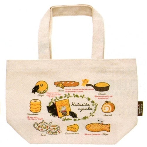San-X Kutusita Nyanko 11.5" Canvas Tote