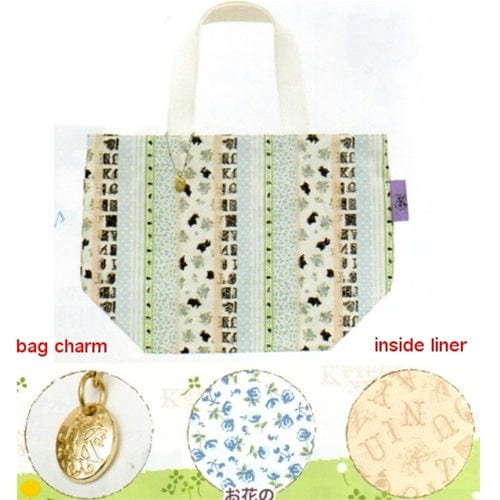 San-X Kutusita Nyanko Tote Bag: Stripe Collage
