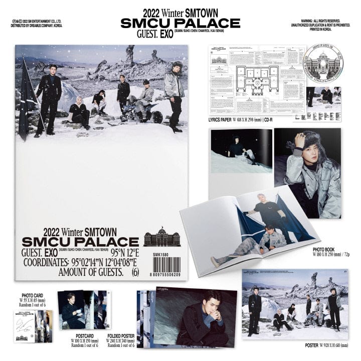 Korea Pop Store 2022 WINTER SMTOWN - SMCU PALACE (Guest. EXO) Kawaii Gifts