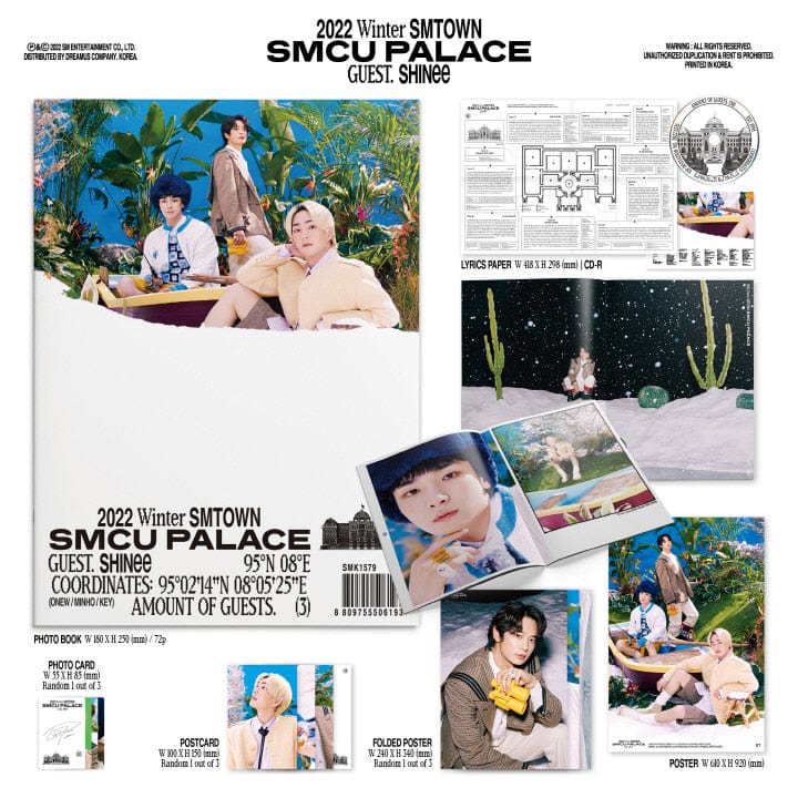 Korea Pop Store 2022 WINTER SMTOWN - SMCU Palace (GUEST. SHINee (ONEW, KEY, MINHO)) Kawaii Gifts
