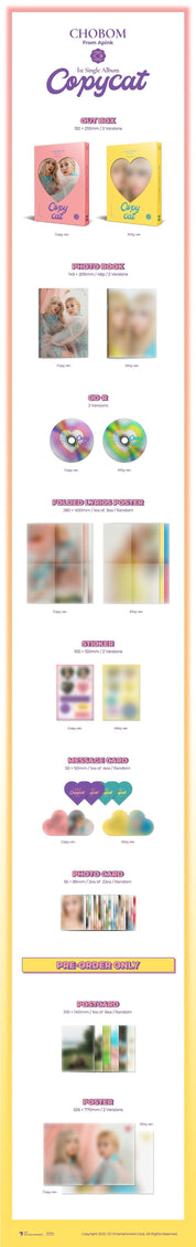 Korea Pop Store APINK CHOBOM - Copycat (1ST SINGLE ALBUM) Kawaii Gifts