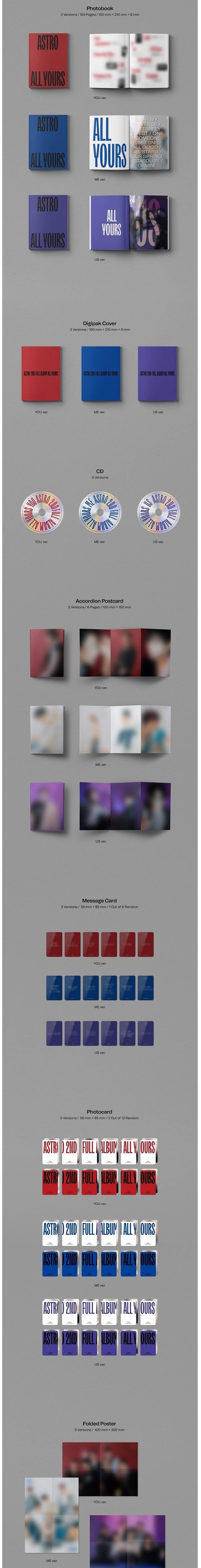 Korea Pop Store ASTRO - Vol. 2 [All Yours] (Me Ver.) Kawaii Gifts 8804775158957
