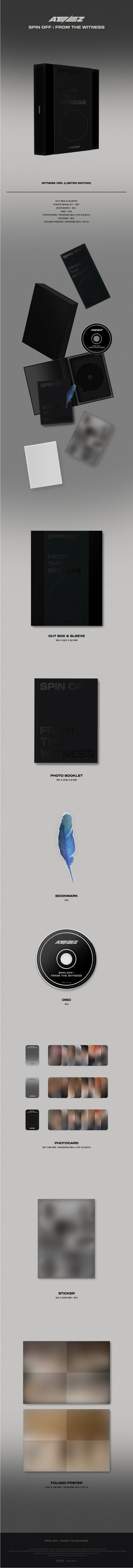 Korea Pop Store ATEEZ - Spin Off : FROM THE WITNESS [WITNESS VER.] (LIMITED EDITION) Kawaii Gifts