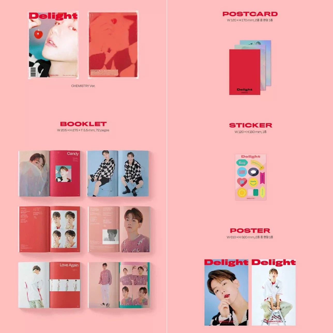 Korea Pop Store BAEKHYUN - DELIGHT (2ND MINI ALBUM) CHEMISTRY VER. Kawaii Gifts 8809440340019