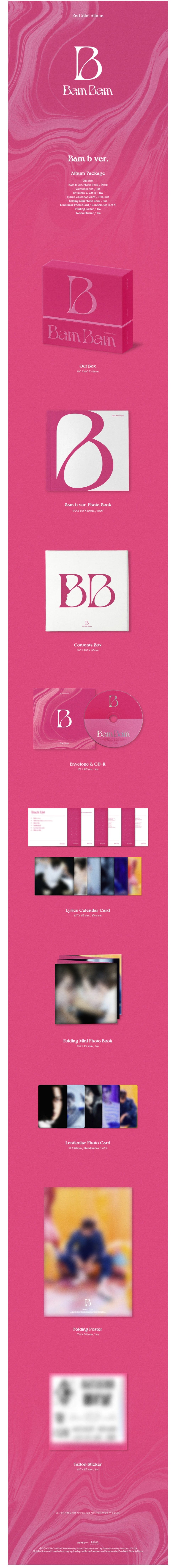 Korea Pop Store BAMBAM - 2ND Mini Album : B Kawaii Gifts