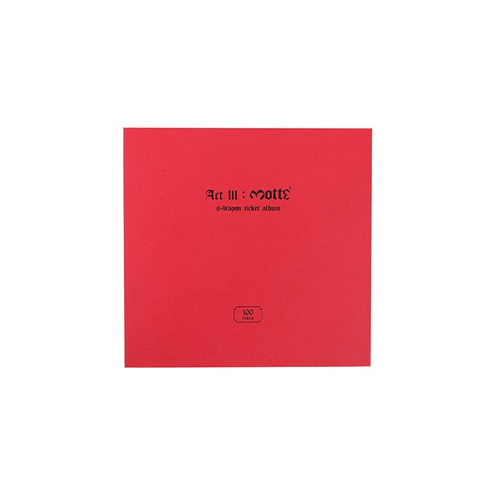 Korea Pop Store [BIGBANG] [MOTTE] G-DRAGON TICKET ALBUM Kawaii Gifts 9808491003653