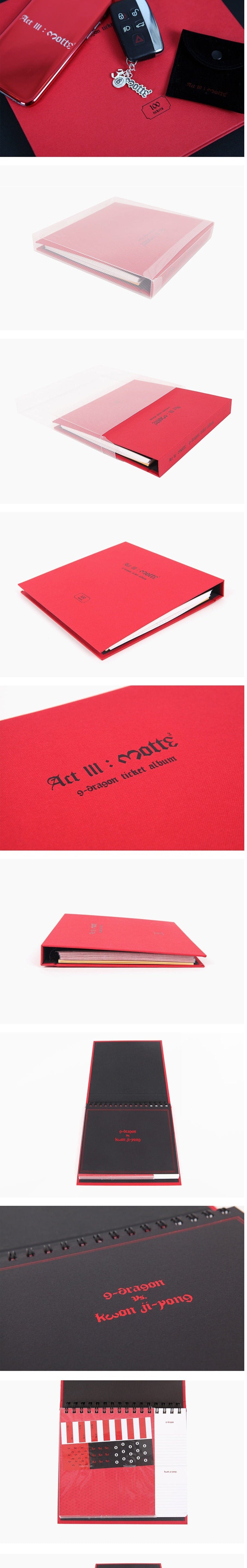 Korea Pop Store [BIGBANG] [MOTTE] G-DRAGON TICKET ALBUM Kawaii Gifts 9808491003653