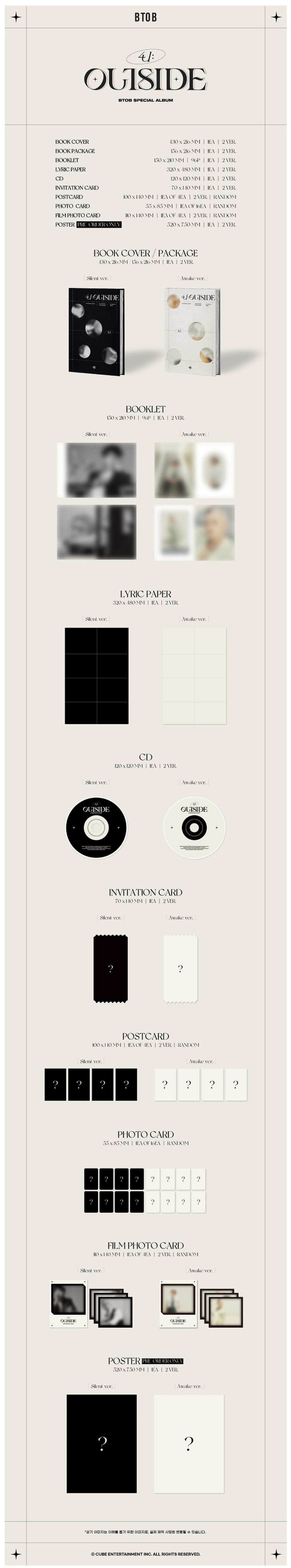 Korea Pop Store BTOB 4U - [4U : OUTSIDE] (SPECIAL ALBUM) Kawaii Gifts