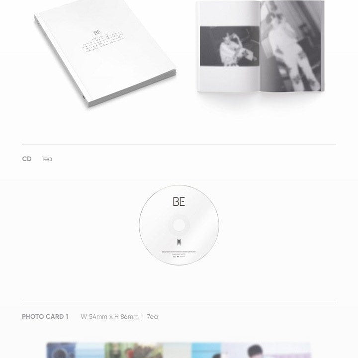 Korea Pop Store BTS - BE (ESSENTIAL EDITION): Photo Book, CD, Photo Cards, Poster. Kawaii Gifts 8809633189531