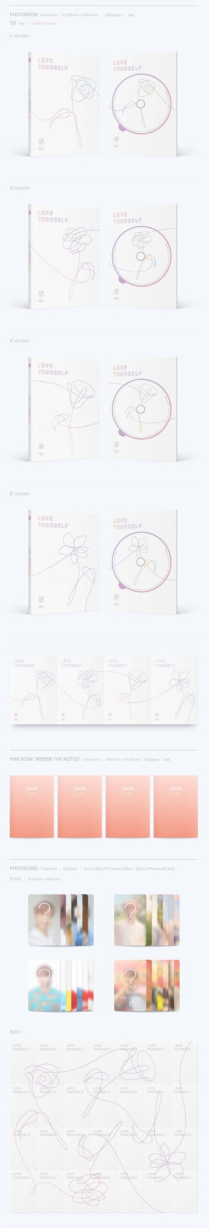 Korea Pop Store BTS - LOVE YOURSELF 'HER' (5TH MINI ALBUM) Kawaii Gifts 8804775083280