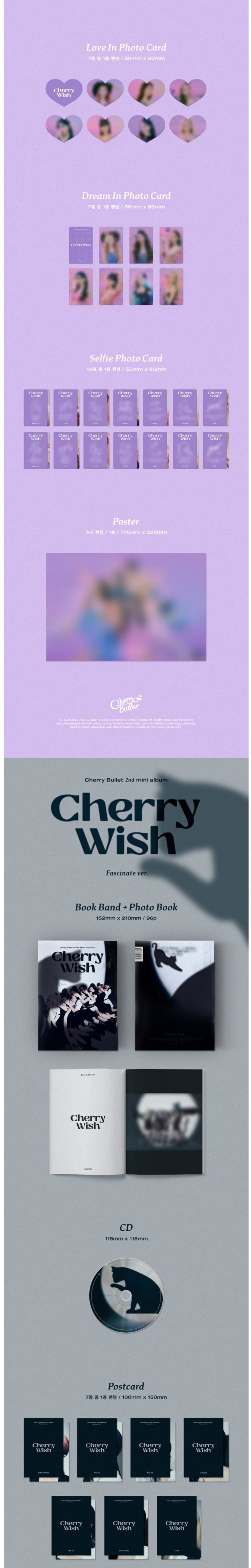 Korea Pop Store CHERRY BULLET - Cherry Wish (2ND MINI ALBUM) Kawaii Gifts