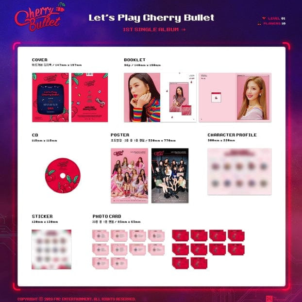 Korea Pop Store CHERRY BULLET - LET'S PLAY CHERRY BULLET (1ST SINGLE ALBUM) Kawaii Gifts 8804775120664